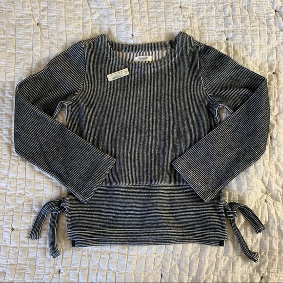 NWT Madewell French Rib Side-Tie Pullover - Picture 12 of 13